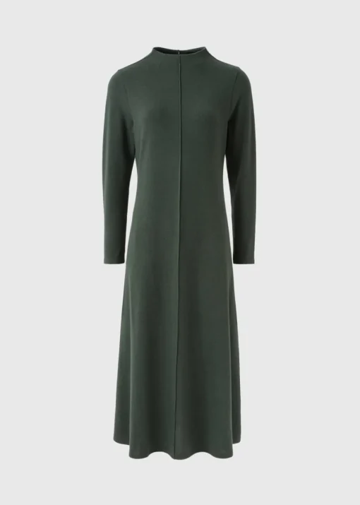 Et Vous Dark Green Fit & Flare Midi Dress