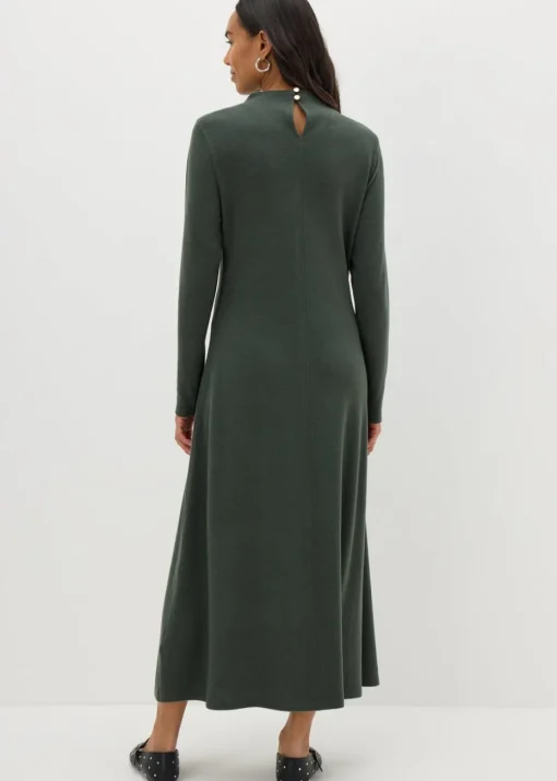 Et Vous Dark Green Fit & Flare Midi Dress