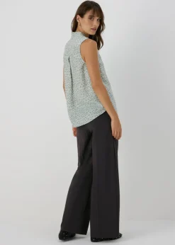 Et Vous Grey Regular Wide Leg Trousers