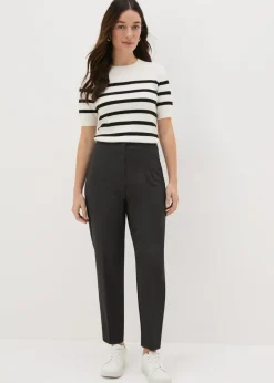 Et Vous Grey Tapered Trousers