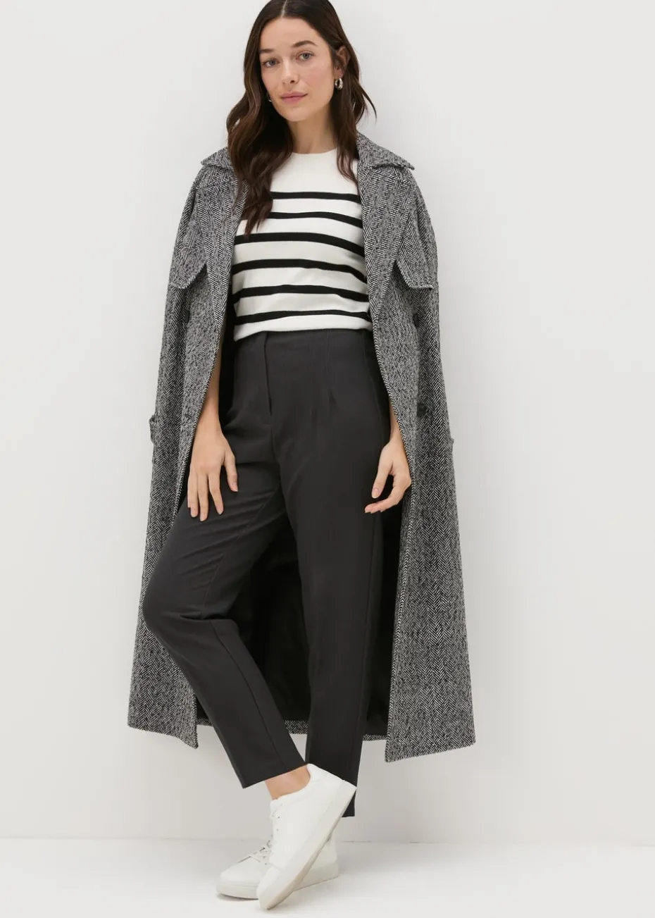 Et Vous Grey Tapered Trousers