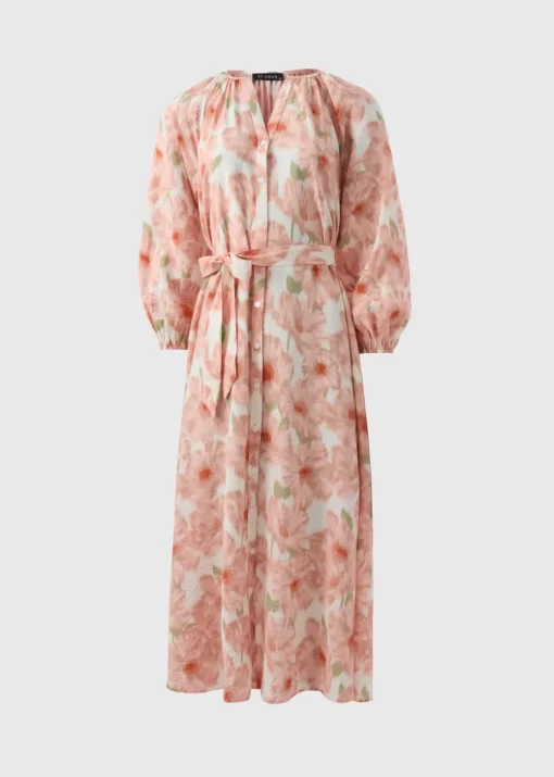 Et Vous Pink Floral Midaxi Shirt Dress