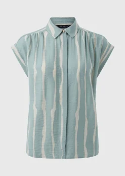 Et Vous Sage Stripe Blouse