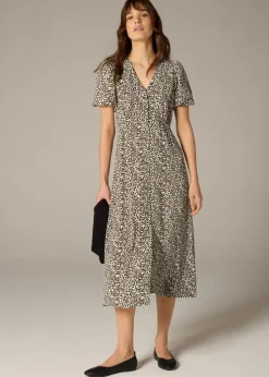 Et Vous Stone Animal Spot Midi Tea Dress