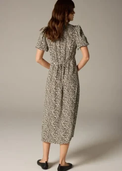 Et Vous Stone Animal Spot Midi Tea Dress