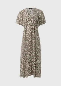 Et Vous Stone Animal Spot Midi Tea Dress