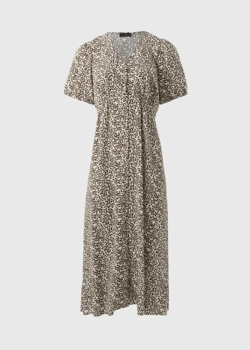 Et Vous Stone Animal Spot Midi Tea Dress