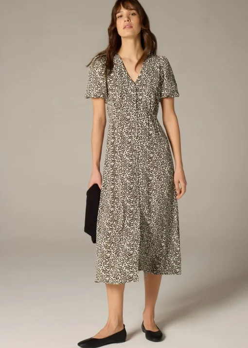Et Vous Stone Animal Spot Midi Tea Dress