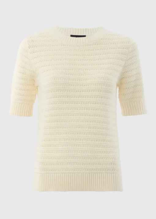 Et Vous Stone Pointelle Short Sleeve Jumper