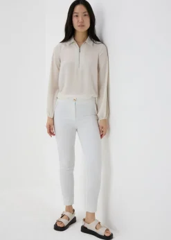 Et Vous White Capri Trousers