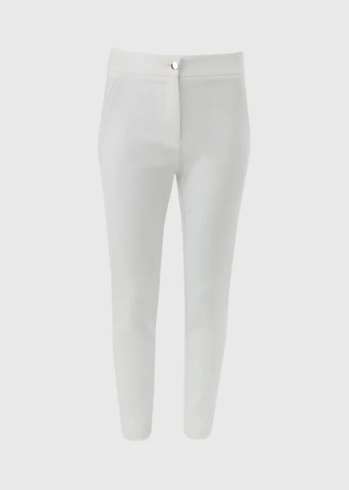 Et Vous White Capri Trousers