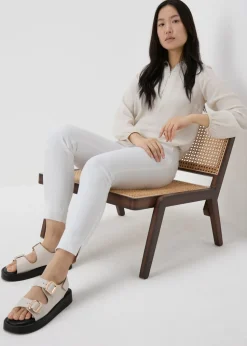 Et Vous White Capri Trousers