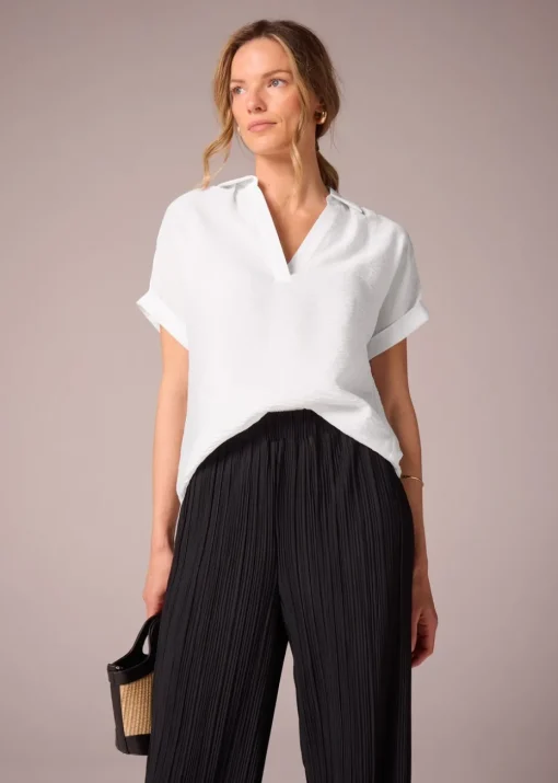 Et Vous White Popover Blouse