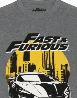 Fast And Furious Grey Logo T-Shirt