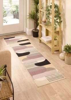 FloorMatters Printed Loop Modern Arches Washable Runner and Mat