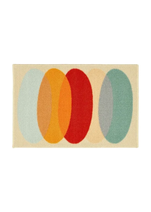 FloorMatters Printed Loop Retro Lead Washable Runner and Mat