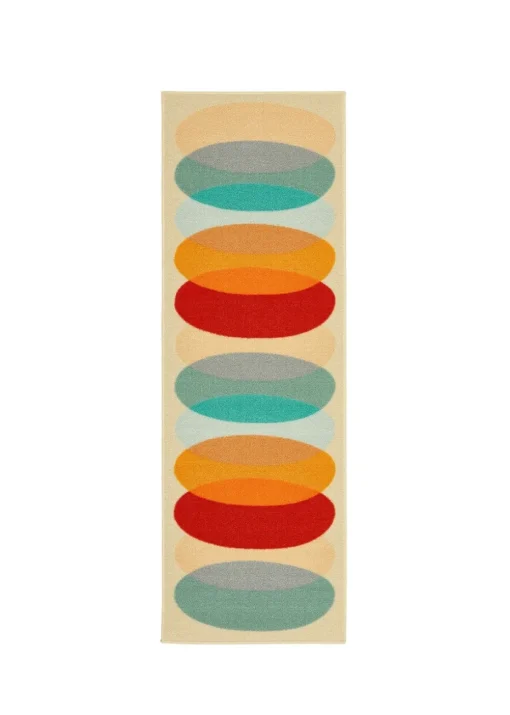 FloorMatters Printed Loop Retro Lead Washable Runner and Mat