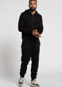 French Connection Black Cotton Blend Joggers