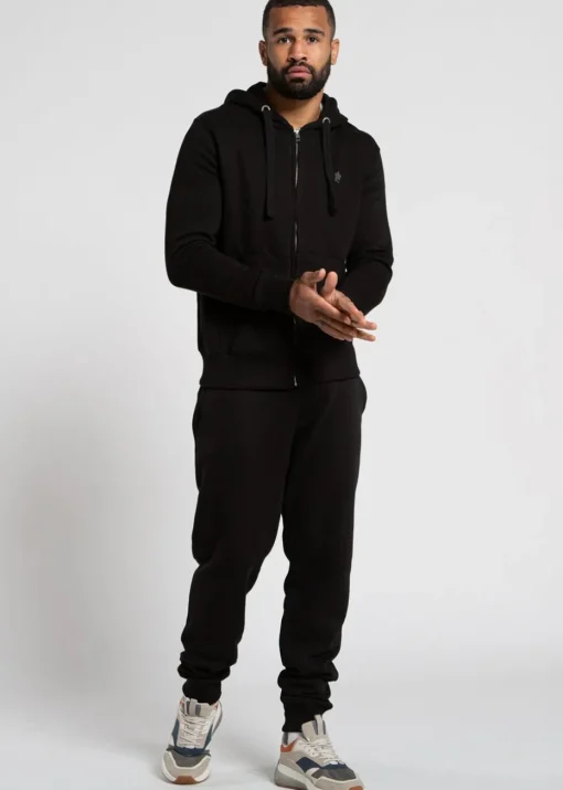 French Connection Black Cotton Blend Joggers