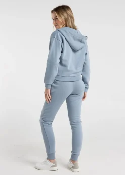 French Connection Blue Cotton Blend Boxy Zip Hoody