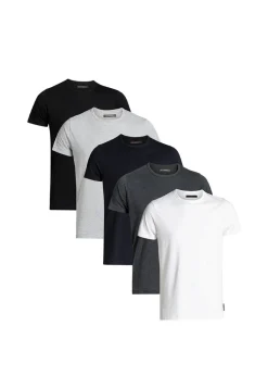 French Connection Grey 5 Pack Cotton Crew Neck Short Sleeve T Shirts