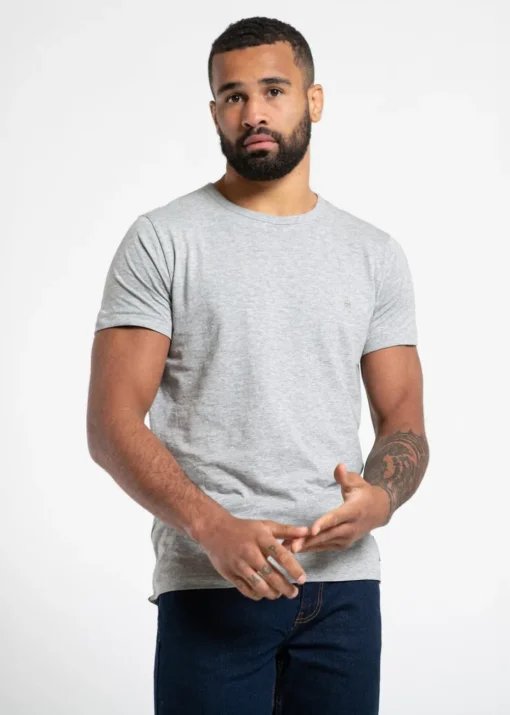 French Connection Grey Cotton T-Shirts Pack of 3