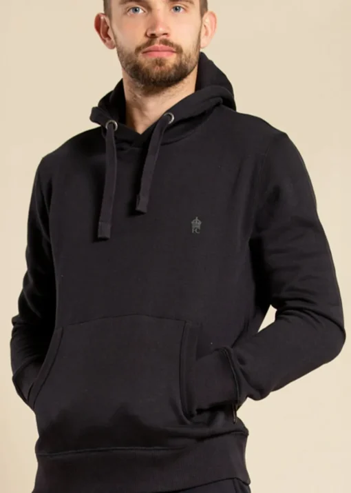 French Connection Navy Cotton Blend Hoody
