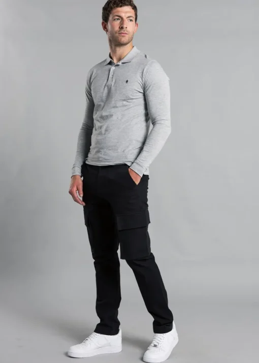 French Connection Navy Cotton Regular Fit Cargo Style Trousers