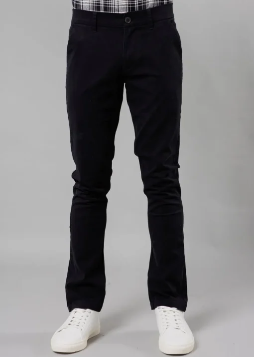 French Connection Navy Cotton Regular Fit Chino Trousers