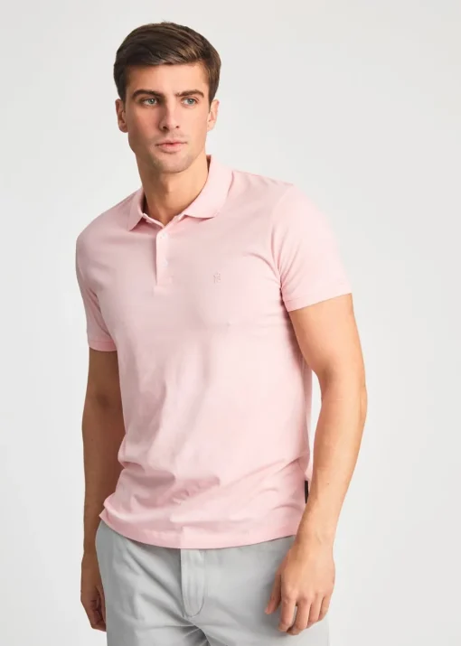 French Connection Pink 3 Pack Cotton Short Sleeve Polo Shirts