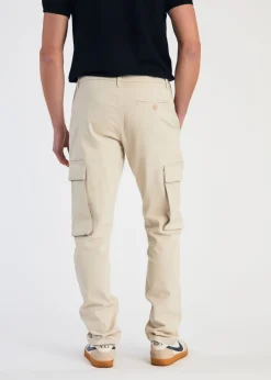 French Connection Stone Cotton Relaxed Fit Turn Up Cargo Trousers