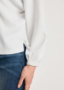 French Connection White Long Sleeve Turtle Neck Soft Top