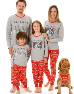 Friends Boys Red Logo Long Sleeve Long Leg Pyjama Set (7 - 14 Years)