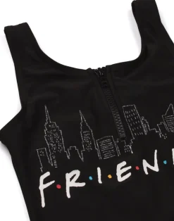 Friends Girls Black Swimming Costume (7-15 Years)