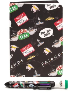 Friends Notebook and Multi-colour Pen Set