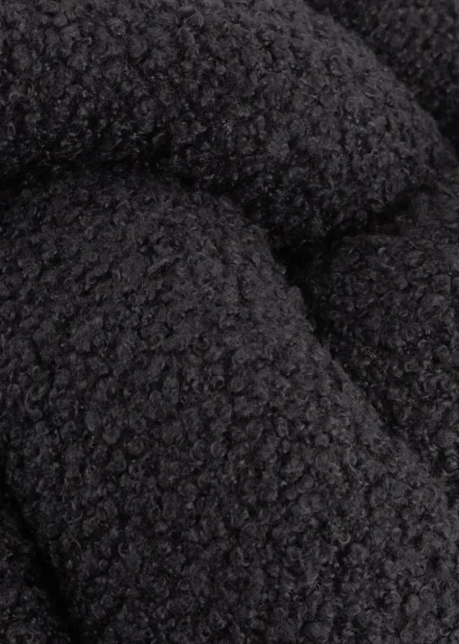 furn. Black Boucle Knot Filled Cushion (30cm x 30cm)
