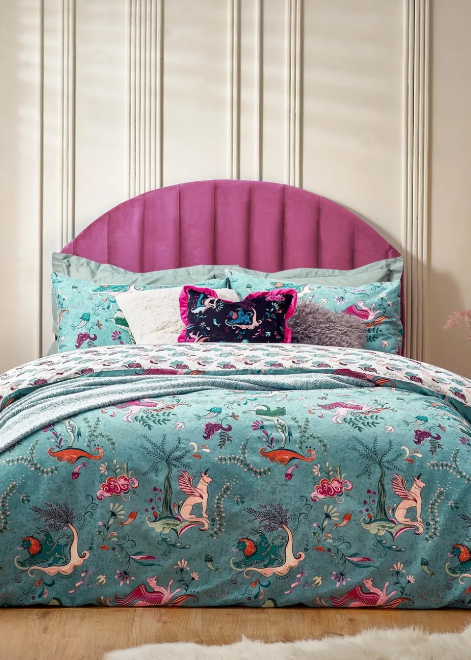 furn. Blue Athena Mythological Duvet Cover Set