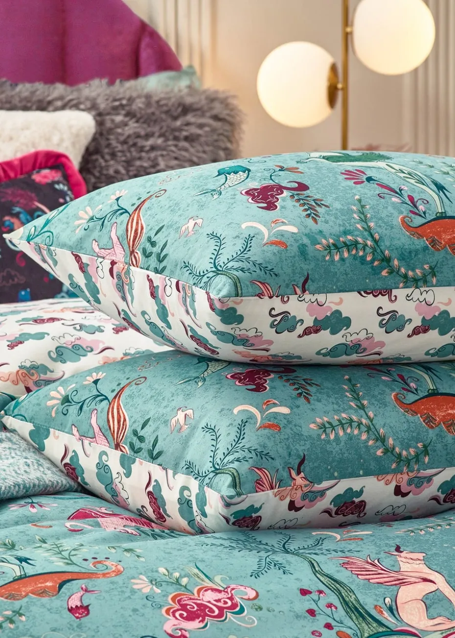 furn. Blue Athena Mythological Duvet Cover Set