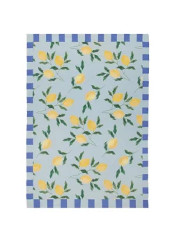 furn. Blue Lemons Printed Indoor/Outdoor Rug
