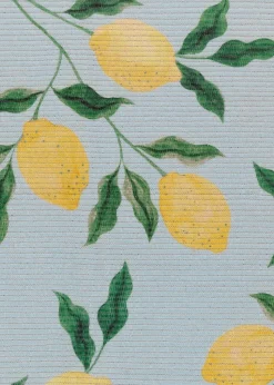 furn. Blue Lemons Printed Indoor/Outdoor Rug