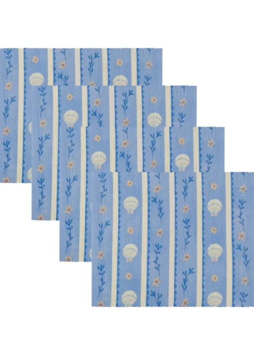 furn. Blue Sea Shells Indoor/Outdoor Placemats