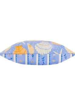 furn. Blue Sea Shells Printed Outdoor Cushion