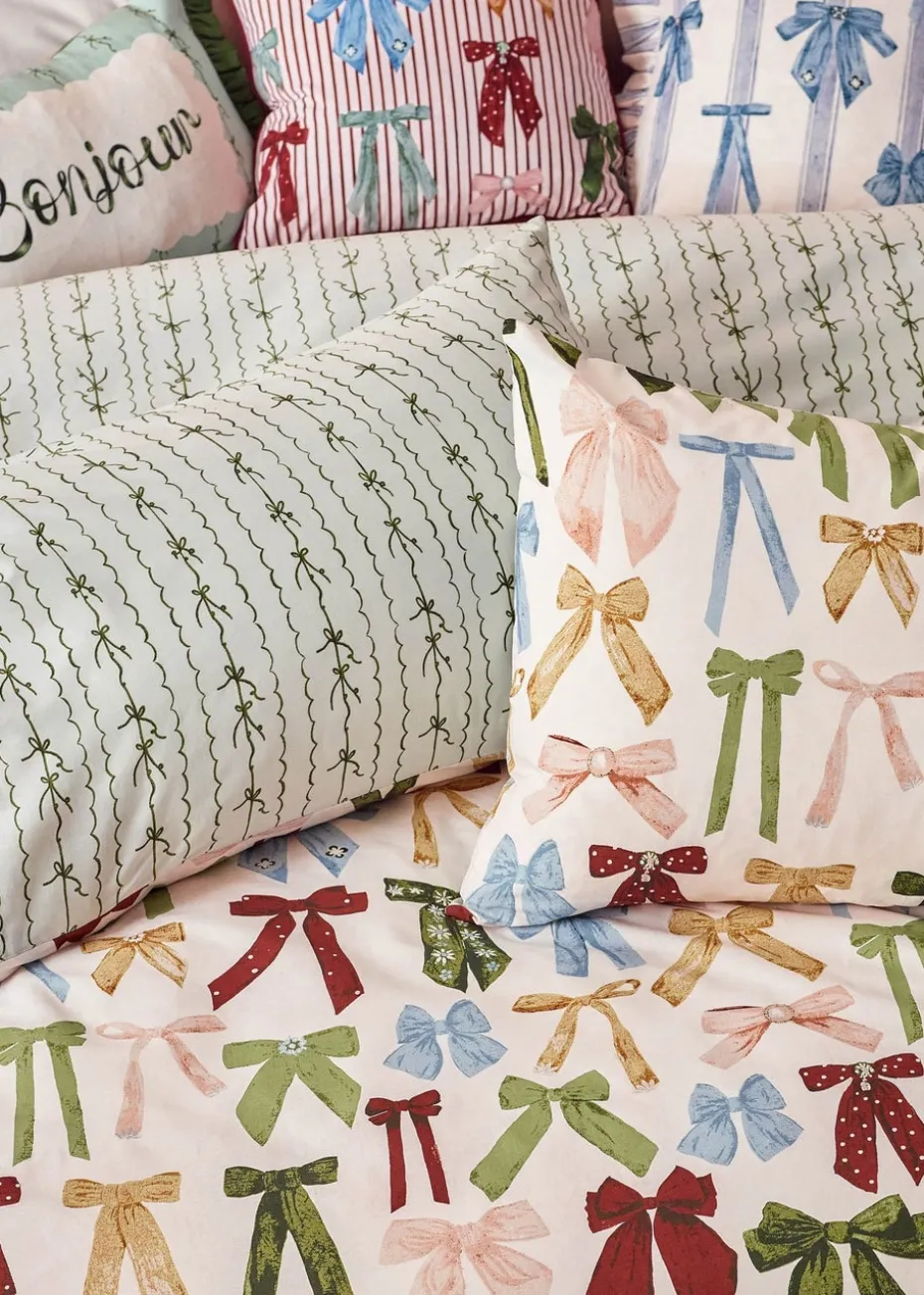 furn. Blush Pink Noortje Bows Trending Duvet Cover Set