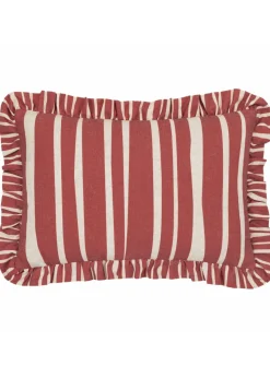 Furn Carmon Stripe Ruffle Red Cushion (40 x 60 x 8 cm)