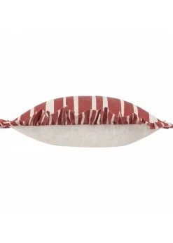 Furn Carmon Stripe Ruffle Red Cushion (40 x 60 x 8 cm)