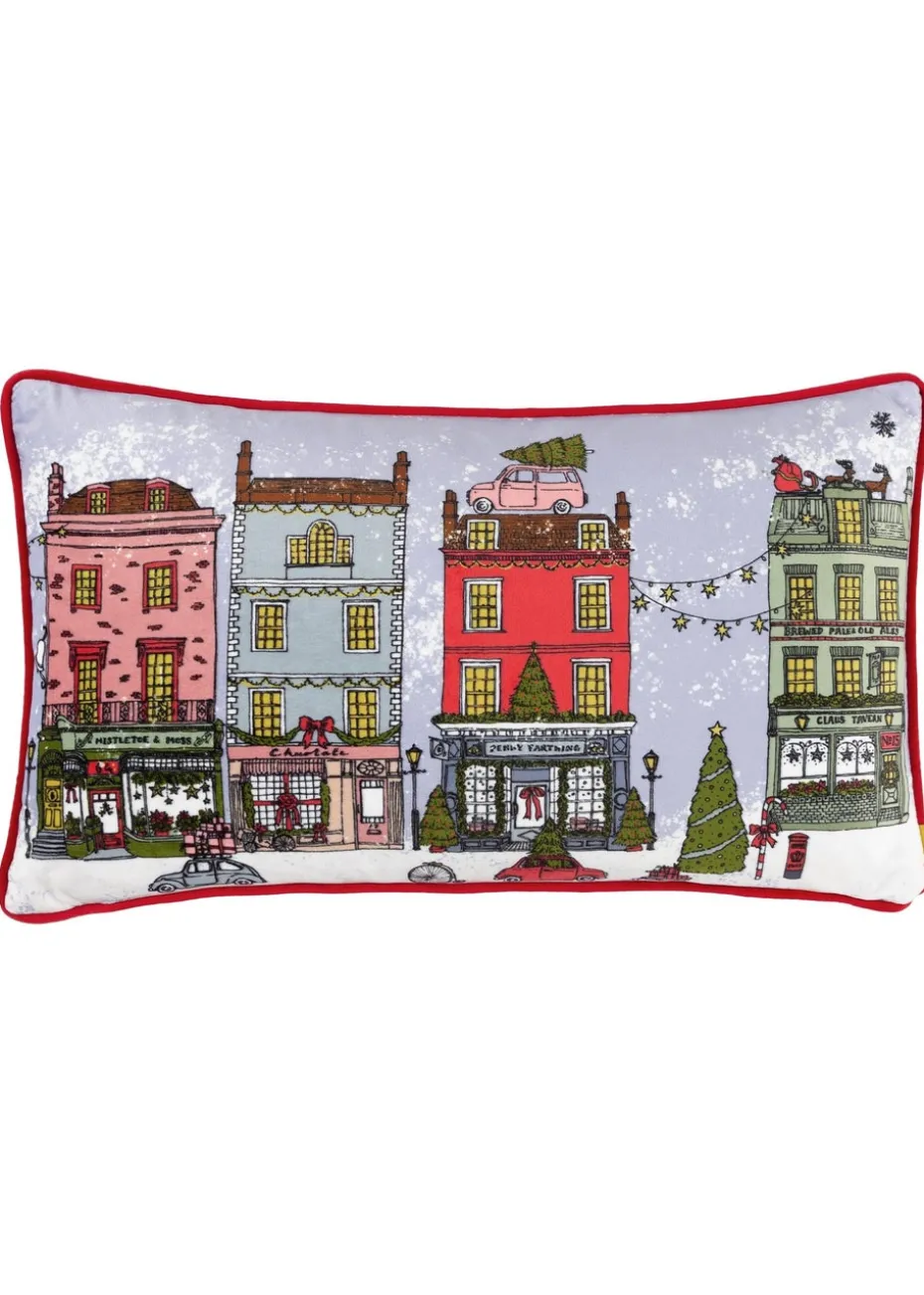 furn. Christmas Spirit Velvet Filled Cushion (30cm x 50cm x 8cm)