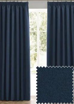 furn. Dawn 100% Blackout Thermal Pencil Pleat Curtains