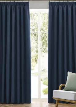 furn. Dawn 100% Blackout Thermal Pencil Pleat Curtains