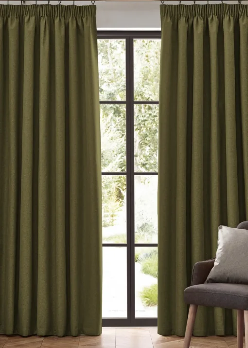 furn. Dawn 100% Blackout Thermal Pencil Pleat Curtains