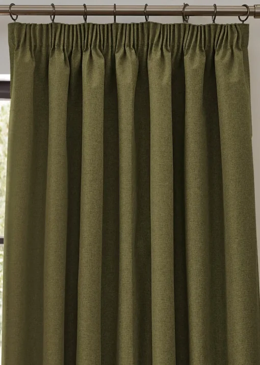 furn. Dawn 100% Blackout Thermal Pencil Pleat Curtains
